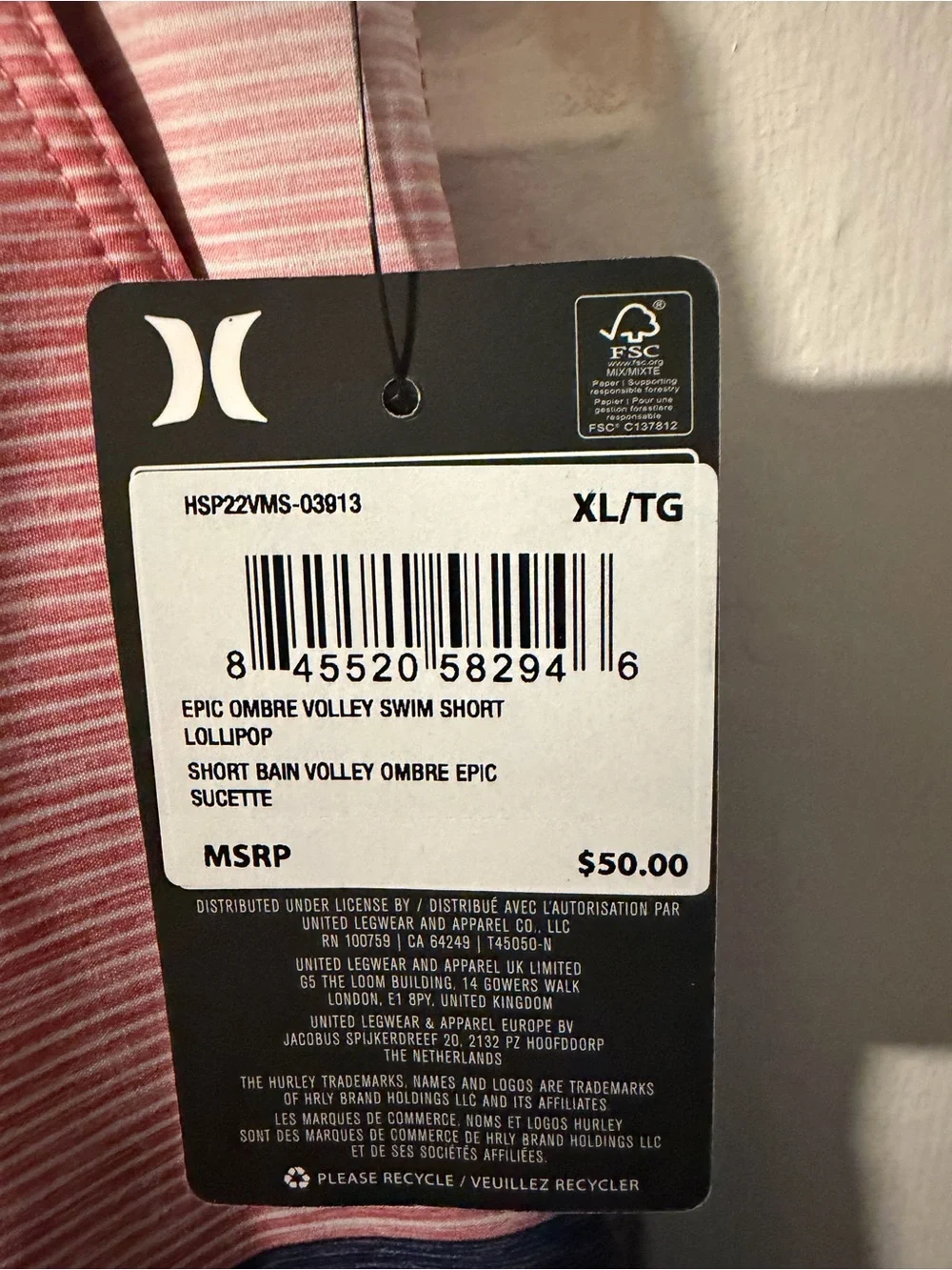 Hurley nwt men